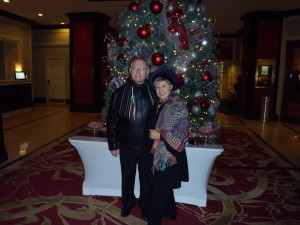 Robert Fripp & Patricia Fripp after Robert played at World Financial Center December 2010