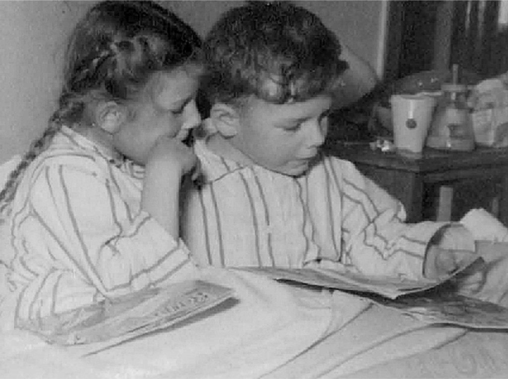 Patricia Fripp & Her Brother, Future Legendary Guitarist Robert Fripp Developing the Good Habit of Reading