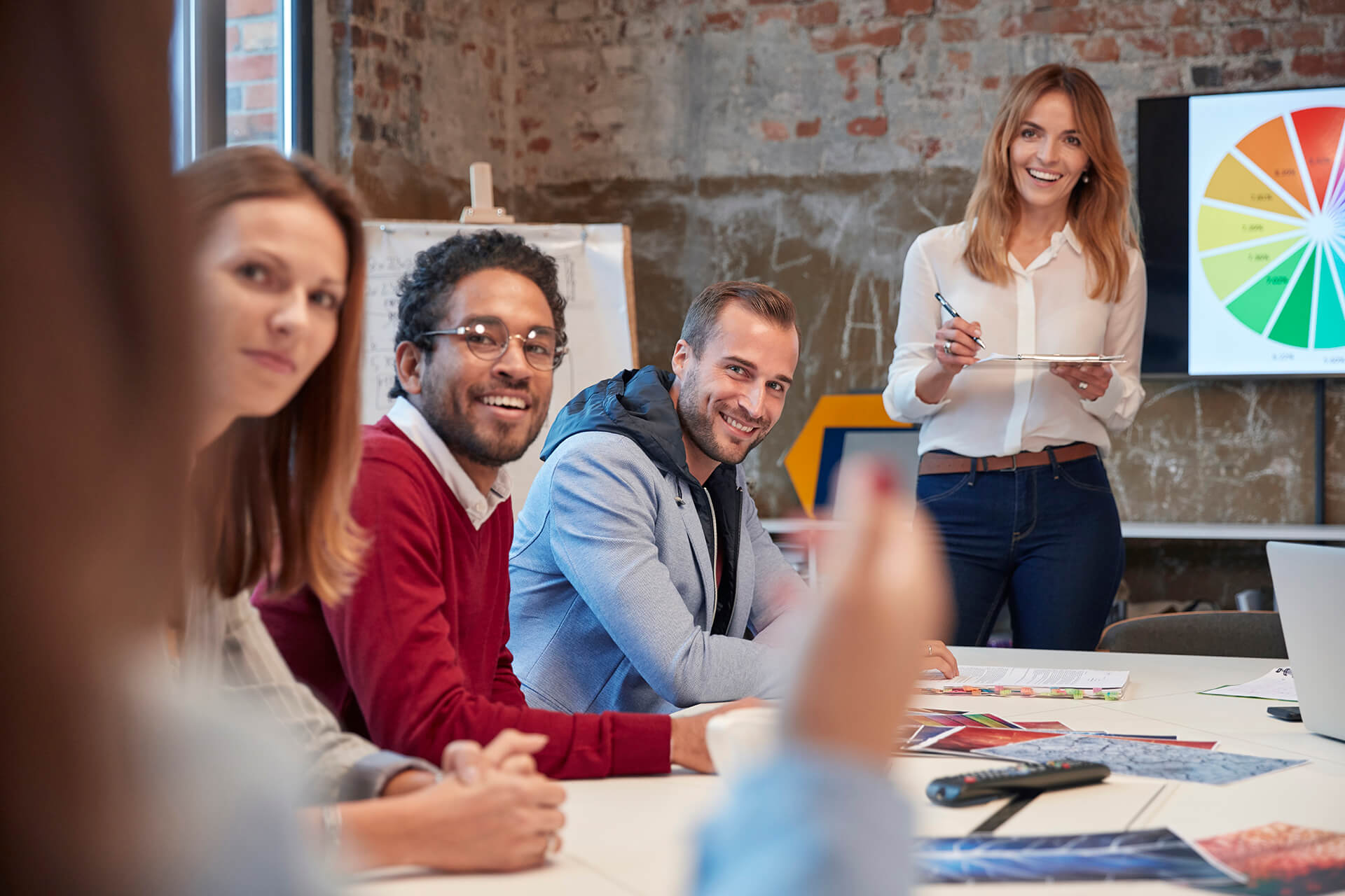 Executive Speech Coach & Creator of FrippVT, Patricia Fripp in Action Photo of Coaching with Client